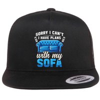Binge Watching Plans With My Sofa Watching Tv Series Flatbill Hat