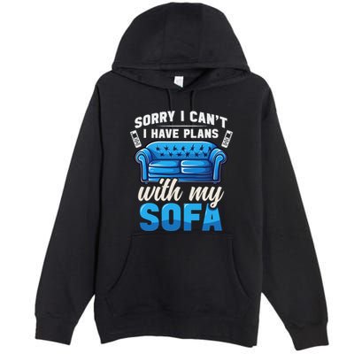 Binge Watching Plans With My Sofa Watching Tv Series Premium Pullover Hoodie