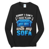 Binge Watching Plans With My Sofa Watching Tv Series Tall Long Sleeve T-Shirt