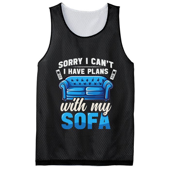 Binge Watching Plans With My Sofa Watching Tv Series Mesh Reversible Basketball Jersey Tank