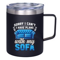 Binge Watching Plans With My Sofa Watching Tv Series 12oz Stainless Steel Coffee Mug