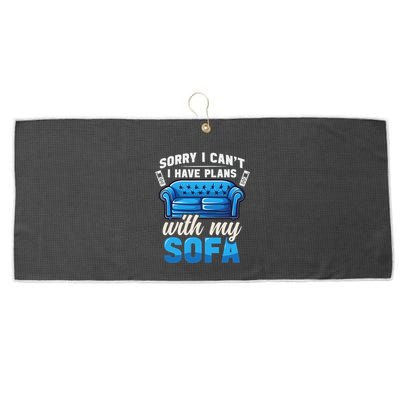 Binge Watching Plans With My Sofa Watching Tv Series Large Microfiber Waffle Golf Towel