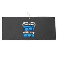 Binge Watching Plans With My Sofa Watching Tv Series Large Microfiber Waffle Golf Towel