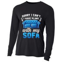 Binge Watching Plans With My Sofa Watching Tv Series Cooling Performance Long Sleeve Crew