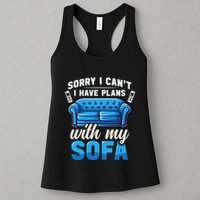 Binge Watching Plans With My Sofa Watching Tv Series Womens Tank Top