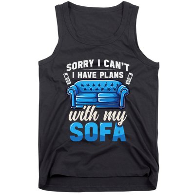 Binge Watching Plans With My Sofa Watching Tv Series Tank Top