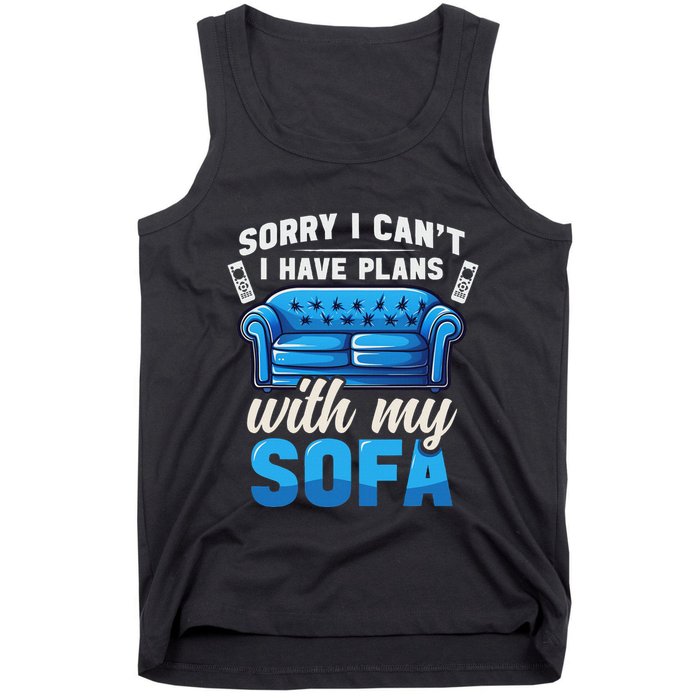 Binge Watching Plans With My Sofa Watching Tv Series Tank Top