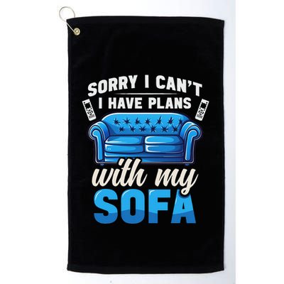 Binge Watching Plans With My Sofa Watching Tv Series Golf Towel