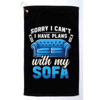 Binge Watching Plans With My Sofa Watching Tv Series Golf Towel