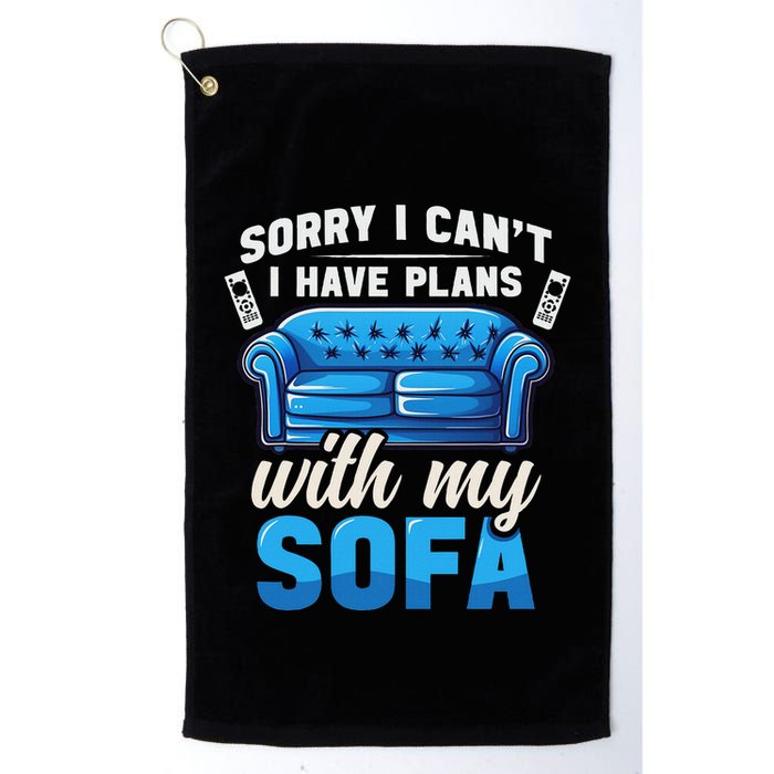 Binge Watching Plans With My Sofa Watching Tv Series Golf Towel