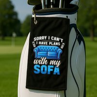 Binge Watching Plans With My Sofa Watching Tv Series Golf Towel