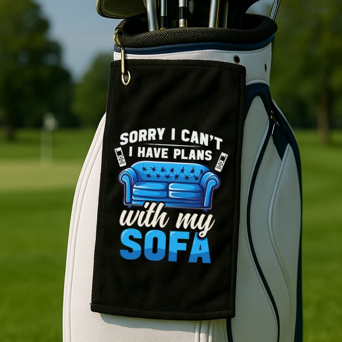 Binge Watching Plans With My Sofa Watching Tv Series Golf Towel