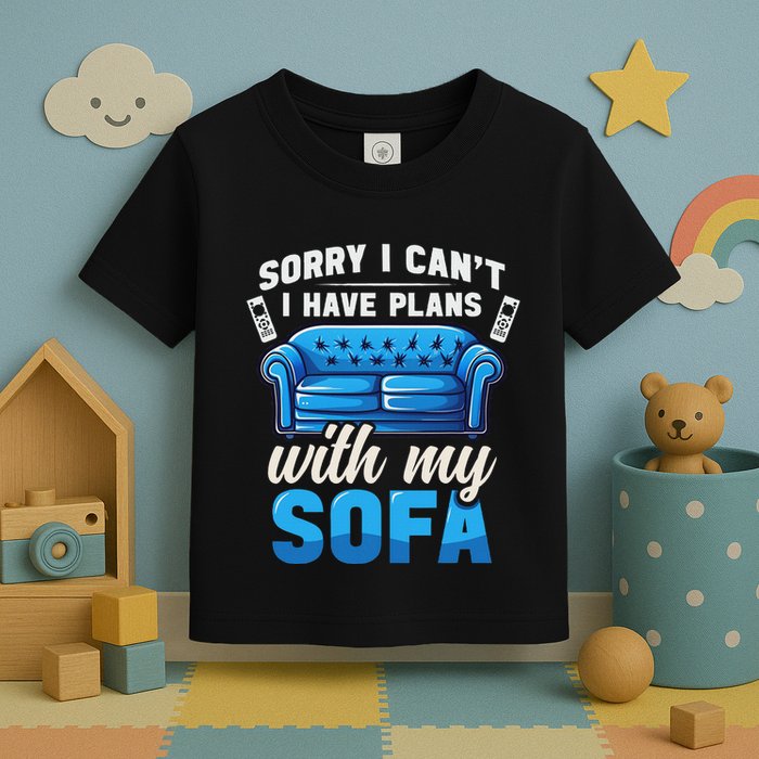 Binge Watching Plans With My Sofa Watching Tv Series Toddler T-Shirt