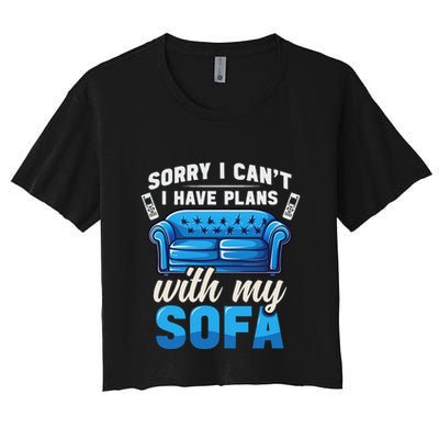 Binge Watching Plans With My Sofa Watching Tv Series Crop Top