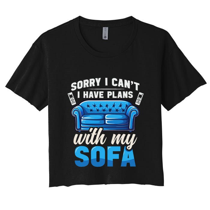 Binge Watching Plans With My Sofa Watching Tv Series Crop Top