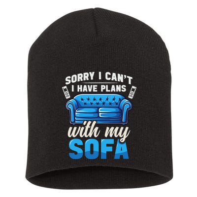 Binge Watching Plans With My Sofa Watching Tv Series Short Acrylic Beanie