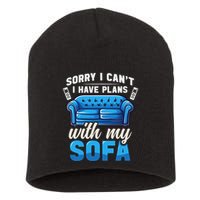 Binge Watching Plans With My Sofa Watching Tv Series Short Acrylic Beanie
