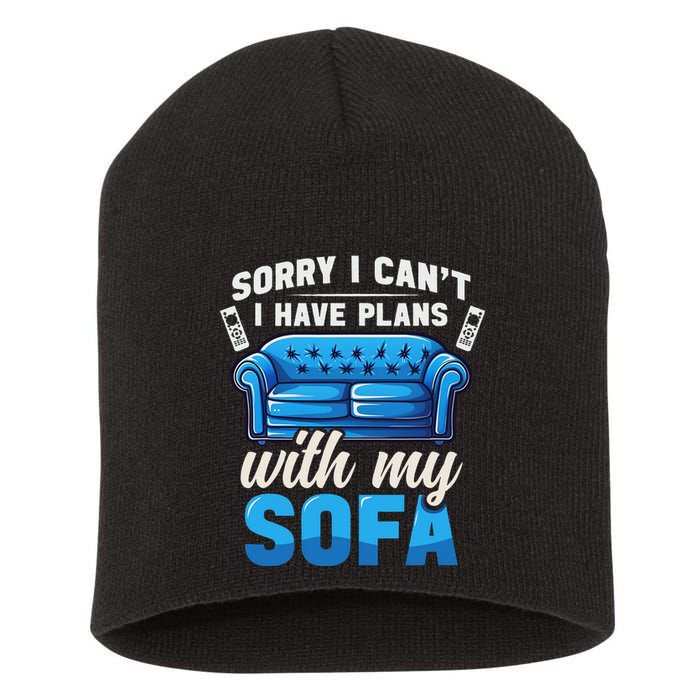 Binge Watching Plans With My Sofa Watching Tv Series Short Acrylic Beanie