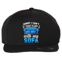 Binge Watching Plans With My Sofa Watching Tv Series Wool Snapback Cap