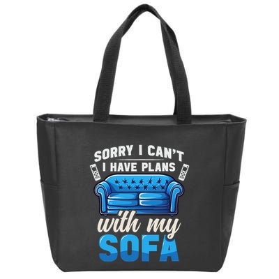 Binge Watching Plans With My Sofa Watching Tv Series Zip Tote Bag