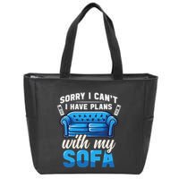 Binge Watching Plans With My Sofa Watching Tv Series Zip Tote Bag