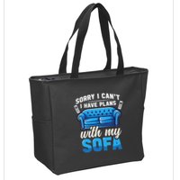 Binge Watching Plans With My Sofa Watching Tv Series Zip Tote Bag