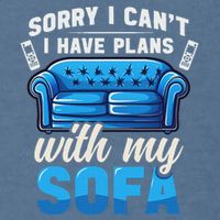 Binge Watching Plans With My Sofa Watching Tv Series Garment-Dyed Sweatshirt