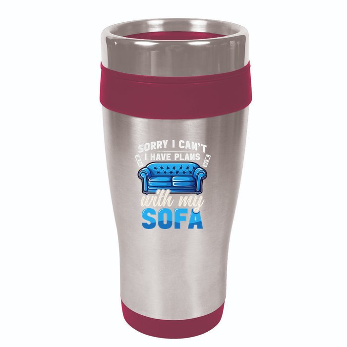 Binge Watching Plans With My Sofa Watching Tv Series 16oz Travel Tumbler