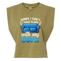 Binge Watching Plans With My Sofa Watching Tv Series Garment-Dyed Women's Muscle Tee