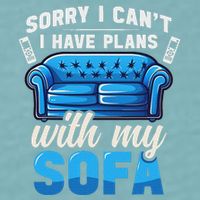 Binge Watching Plans With My Sofa Watching Tv Series Sueded Cloud Jersey T-Shirt