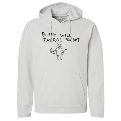 Buffy Will Patrol Tonight Performance Fleece Hoodie