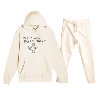 Buffy Will Patrol Tonight Premium Hooded Sweatsuit Set