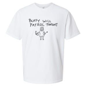 Buffy Will Patrol Tonight Sueded Cloud Jersey T-Shirt