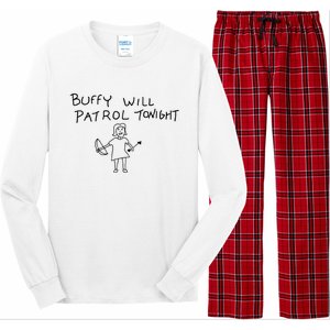 Buffy Will Patrol Tonight Long Sleeve Pajama Set