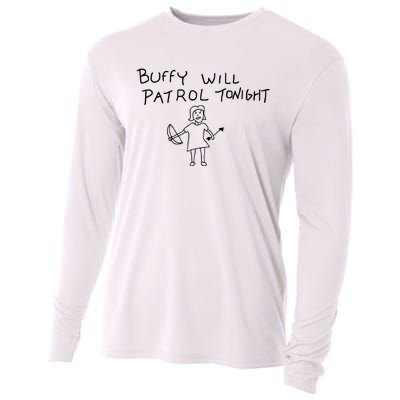 Buffy Will Patrol Tonight Cooling Performance Long Sleeve Crew