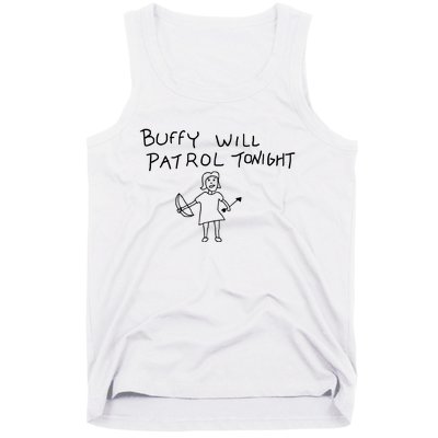 Buffy Will Patrol Tonight Tank Top