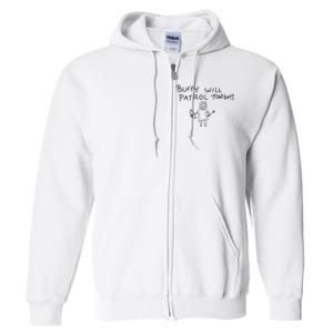 Buffy Will Patrol Tonight Full Zip Hoodie