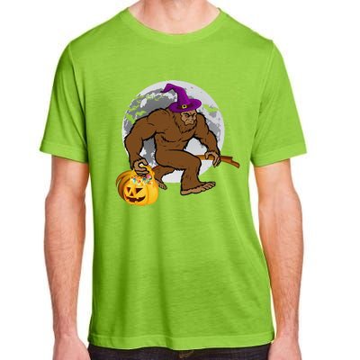 Bigfoot Witch Pumpkin Halloween Gifts WoSasquatch Lover Adult ChromaSoft Performance T-Shirt