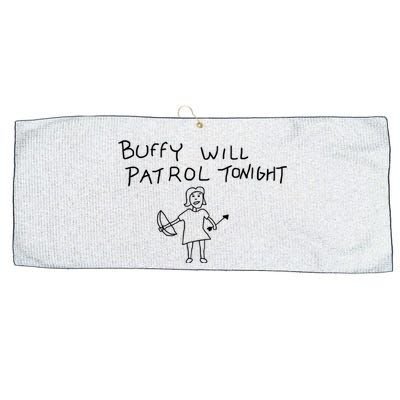 Buffy Will Patrol Tonight Large Microfiber Waffle Golf Towel