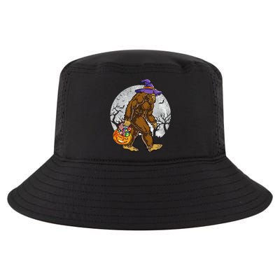 Bigfoot Witch Pumpkin Halloween Girlls WoSasquatch Lovers Cool Comfort Performance Bucket Hat