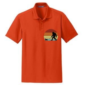 Bigfoot Walking Pug Funny Pug Pug Lover Funny Bigfoot Dry Zone Grid Polo