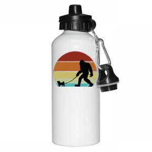 Bigfoot Walking Pug Funny Pug Pug Lover Funny Bigfoot Aluminum Water Bottle