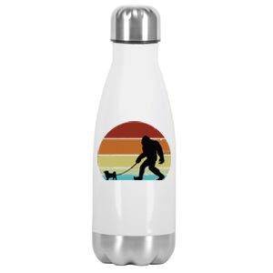 Bigfoot Walking Pug Funny Pug Pug Lover Funny Bigfoot Stainless Steel Insulated Water Bottle