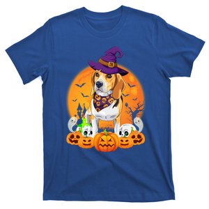 Beagle Witch Pumpkin Halloween Dog Lover Funny Gift T-Shirt