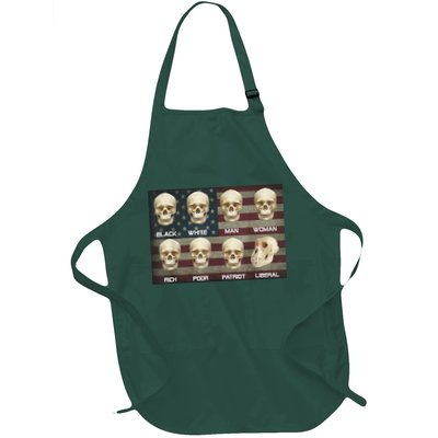 Black White Patriot Liberal Skulls Apron