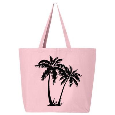 Black White Palm Trees Summer Sun Beach  25L Jumbo Tote