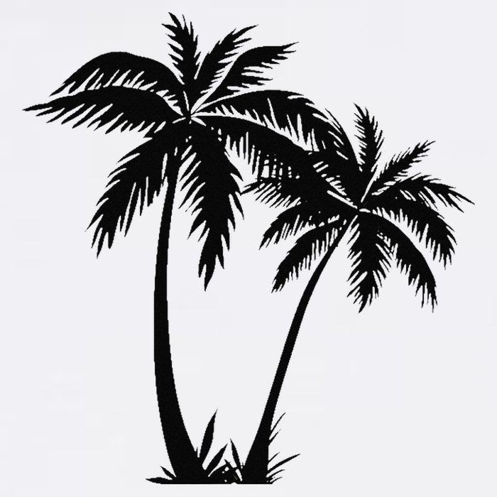 Black White Palm Trees Summer Sun Beach  Sweatshirt