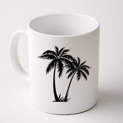 Black White Palm Trees Summer Sun Beach  Mug
