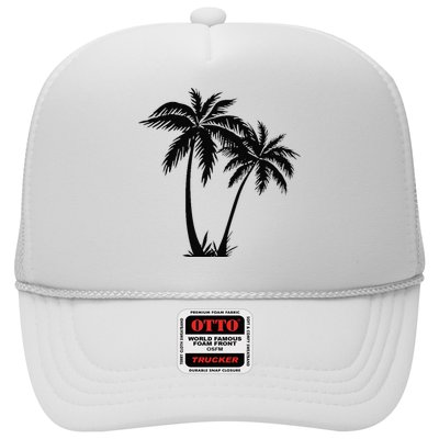 Black White Palm Trees Summer Sun Beach  Trucker Hat