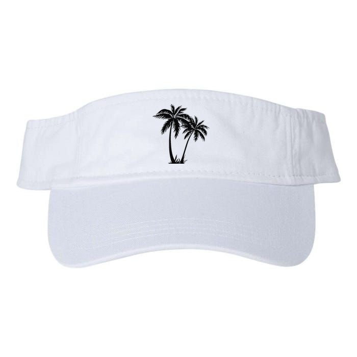 Black White Palm Trees Summer Sun Beach  Visor